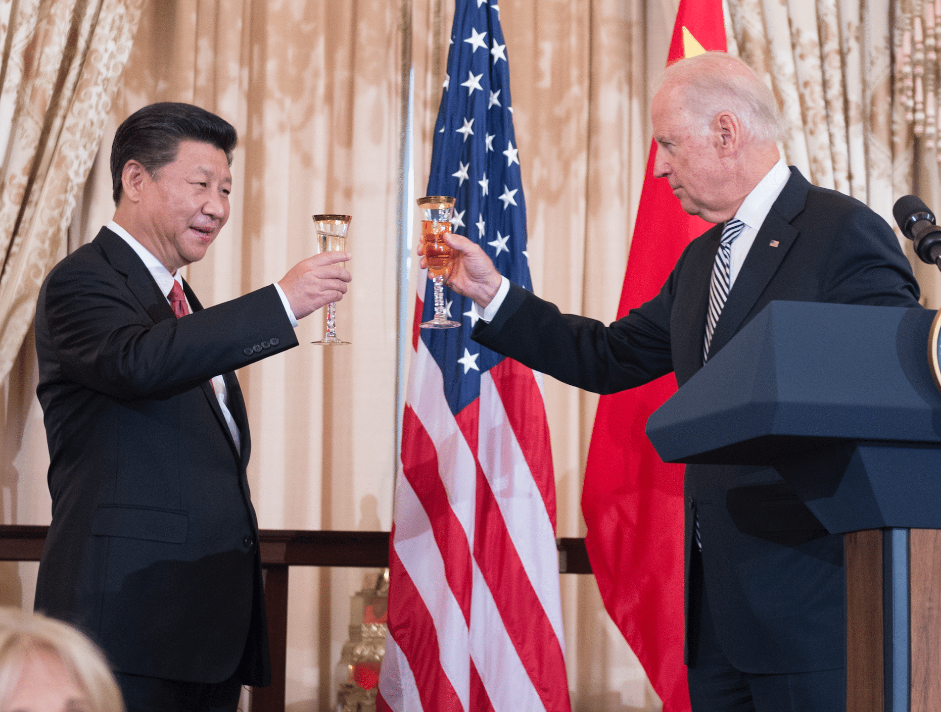 Biden says stop participating.  With China it will be the competition