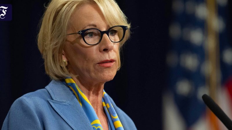 Education Minister Betsy DeVos resigns over the attack

