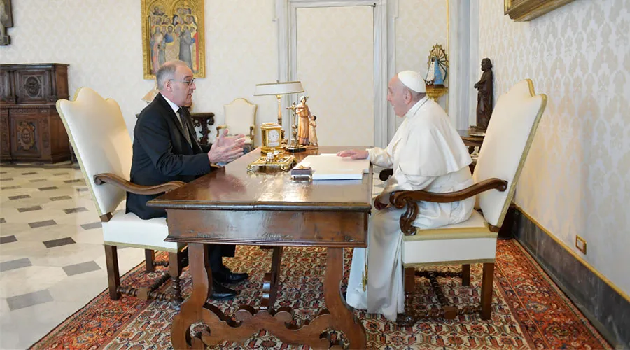 Pope Francis receives the President of Switzerland