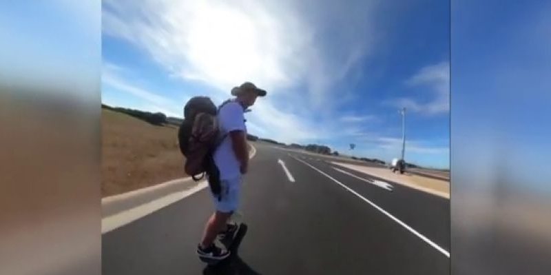 Tom Drury skateboarding on the east coast of Australia for a charitable cause


