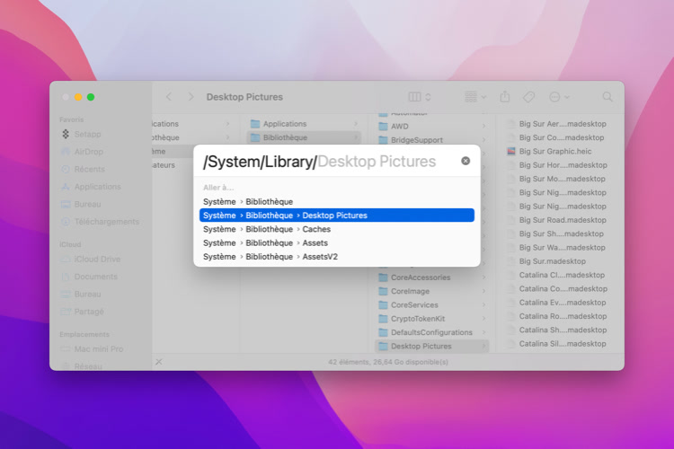 macOS Monterey Finder improves its interface to navigate to a folder
