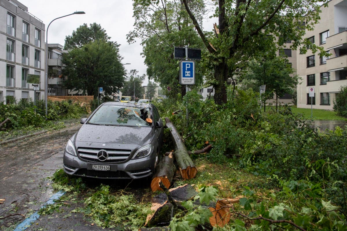 Several regions in Switzerland were hit by a severe storm