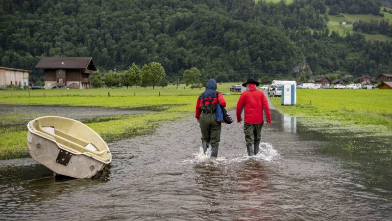 Switzerland is still on alert after three of its lakes floodedبحيرات


