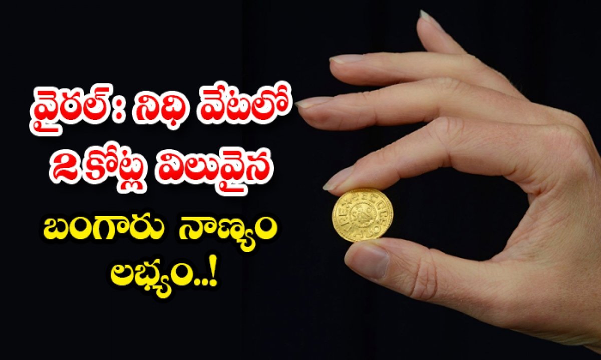 A gold coin worth 2 crore rupees found in a treasure hunt