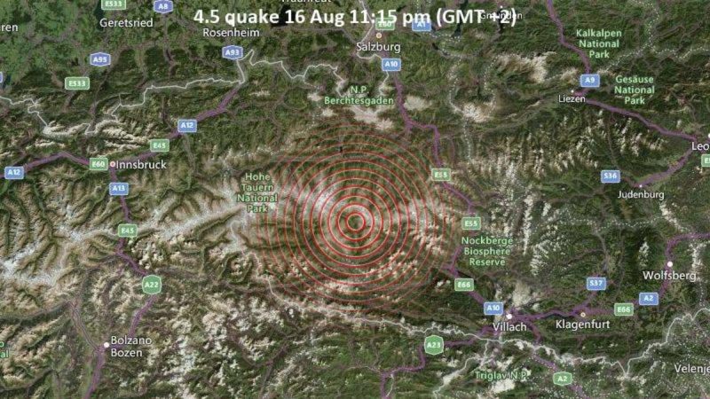 Earthquake in Tyrol on Monday evening (August 16) - its epicenter may have been in the region of Wörgl and Choaz

