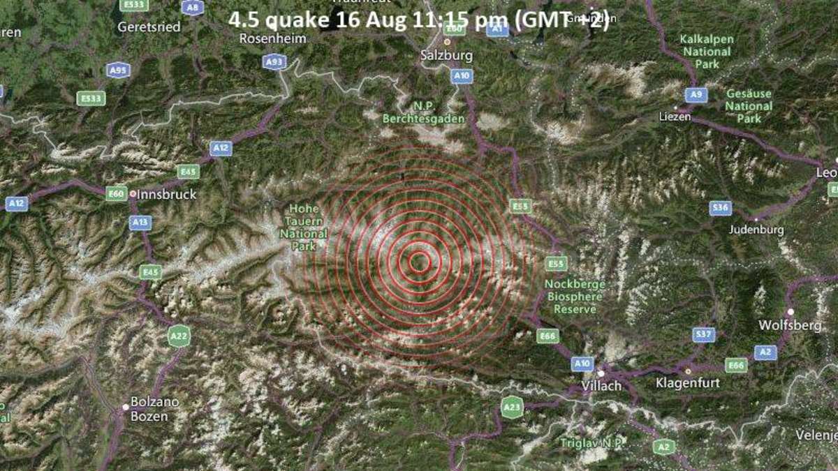 Earthquake in Tyrol on Monday evening (August 16) – its epicenter may have been in the region of Wörgl and Choaz