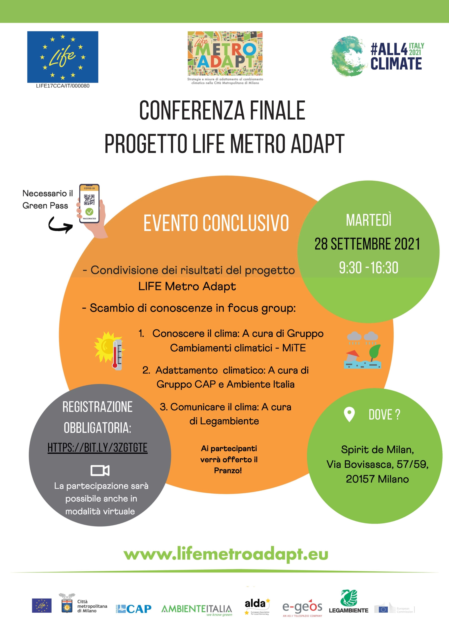 Climate change and urban adaptation: a conference in Milan on Tuesday 28 for the Life MetroAdapt project as part of Pre Cop.