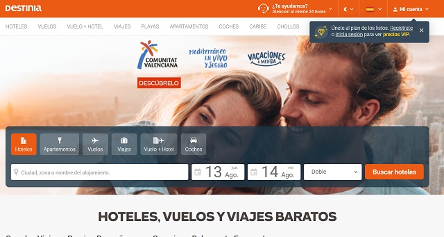Destinia has already surpassed pre-Covid bookings in Mexico, the United States and Brazil

