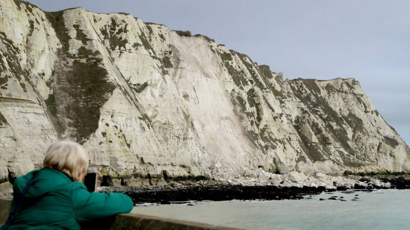 Part of the cliffs of Dover fell into the sea

