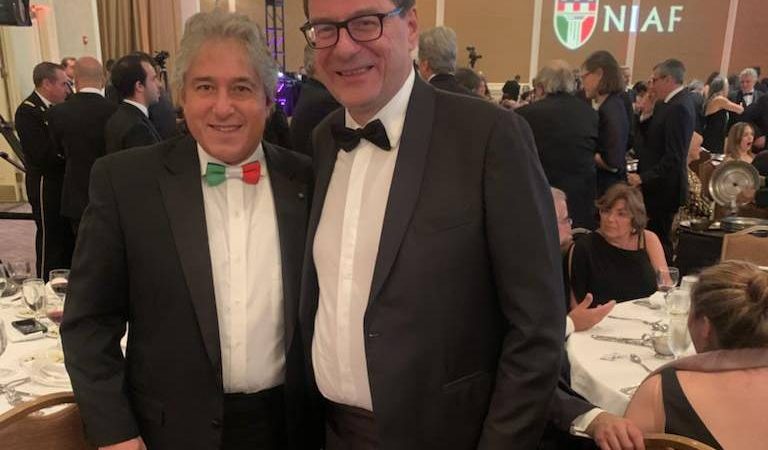   Italy - USA: Nayaf's concert in Washington with Minister Giorgetti.  Among the winners, Fincantieri CEO Giuseppe Bono


