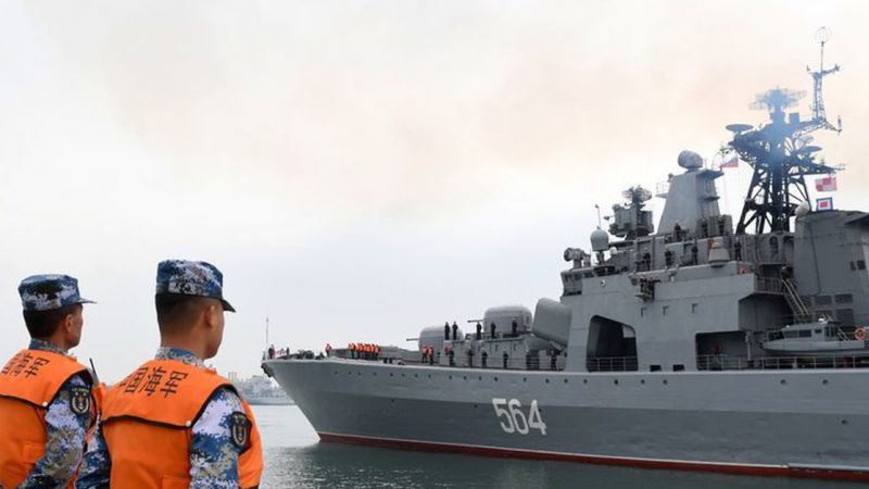 Russian and Chinese warships conducted their first joint patrol in the Pacific Ocean

