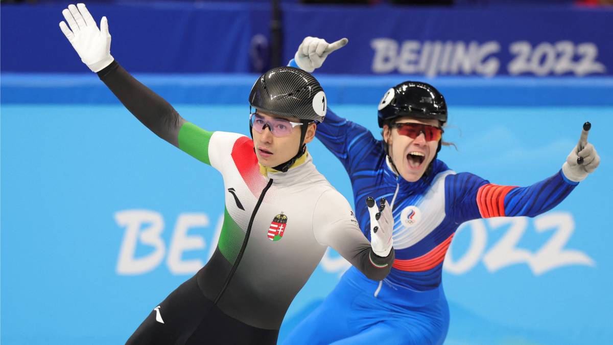 Hungarian Shaoang Liu wins gold in 500m speed skating