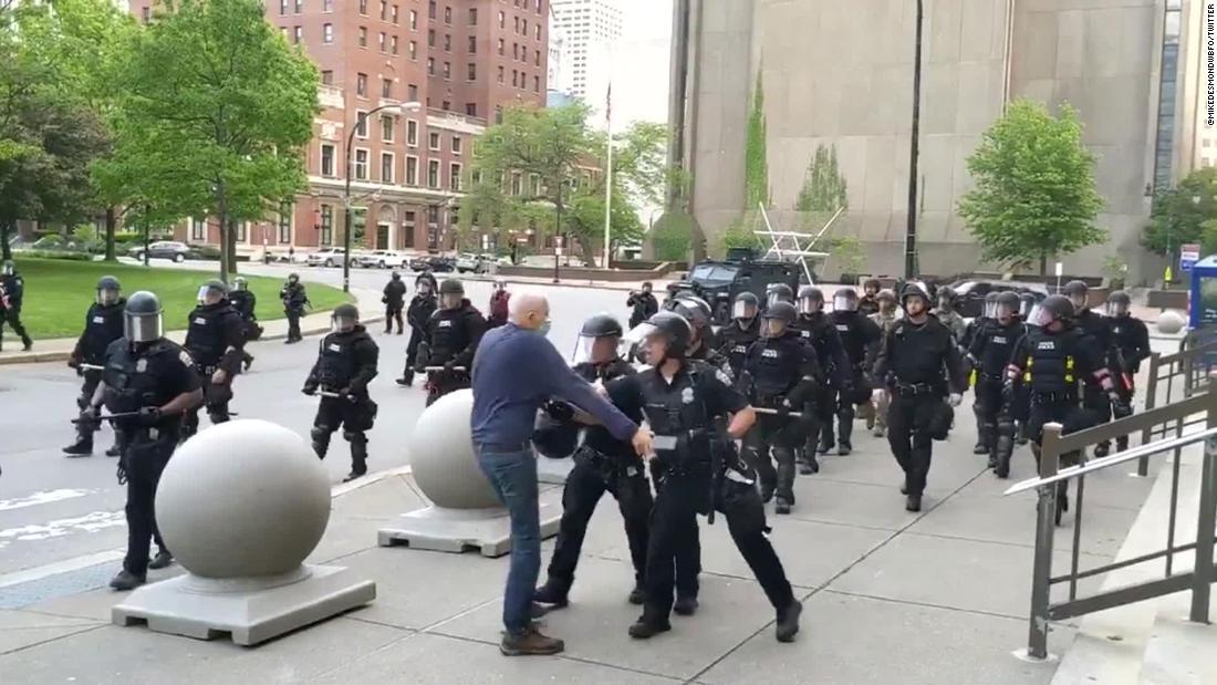 Buffalo police suspended after video shows 75-year-old man being pushed during protest