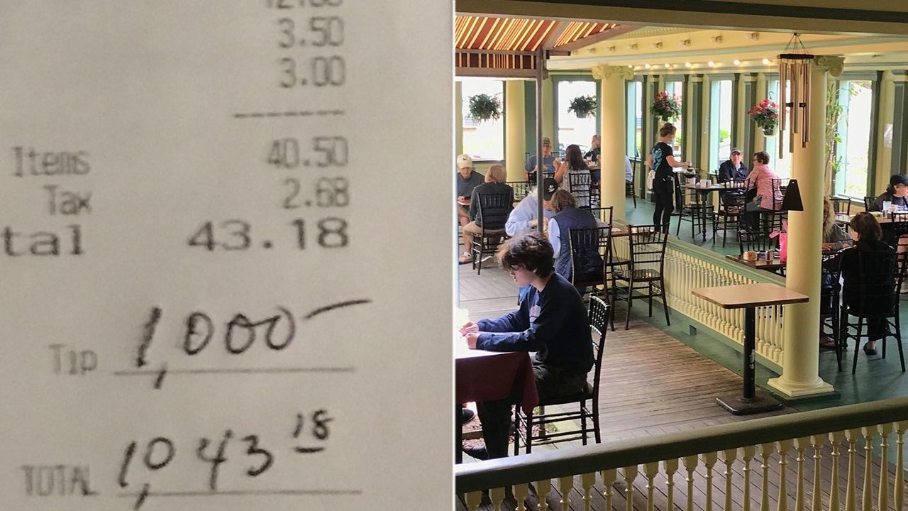Customer leaves $1,000 tip at New Jersey restaurant