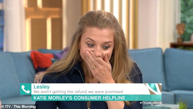 Slip: Katie Morley was on the show taking calls from people who needed consumer advice when she swore. She was quick to put a hand to her mouth as she realised her gaffe