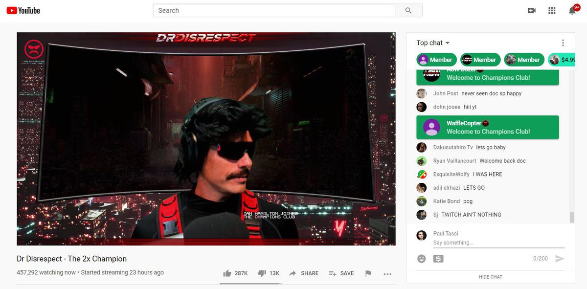 Dr Disrespect Offers Assertion On Twitch Ban Throughout His YouTube Return Stream