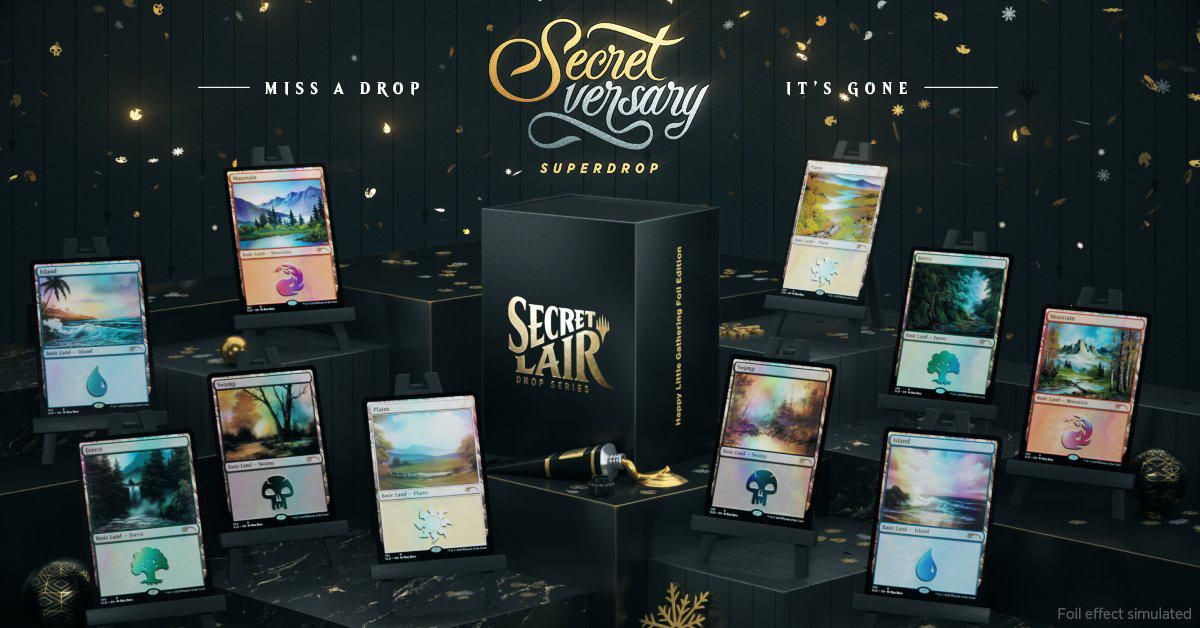 This next ‘Magic The Gathering’ secret lair collection features Bob Ross art