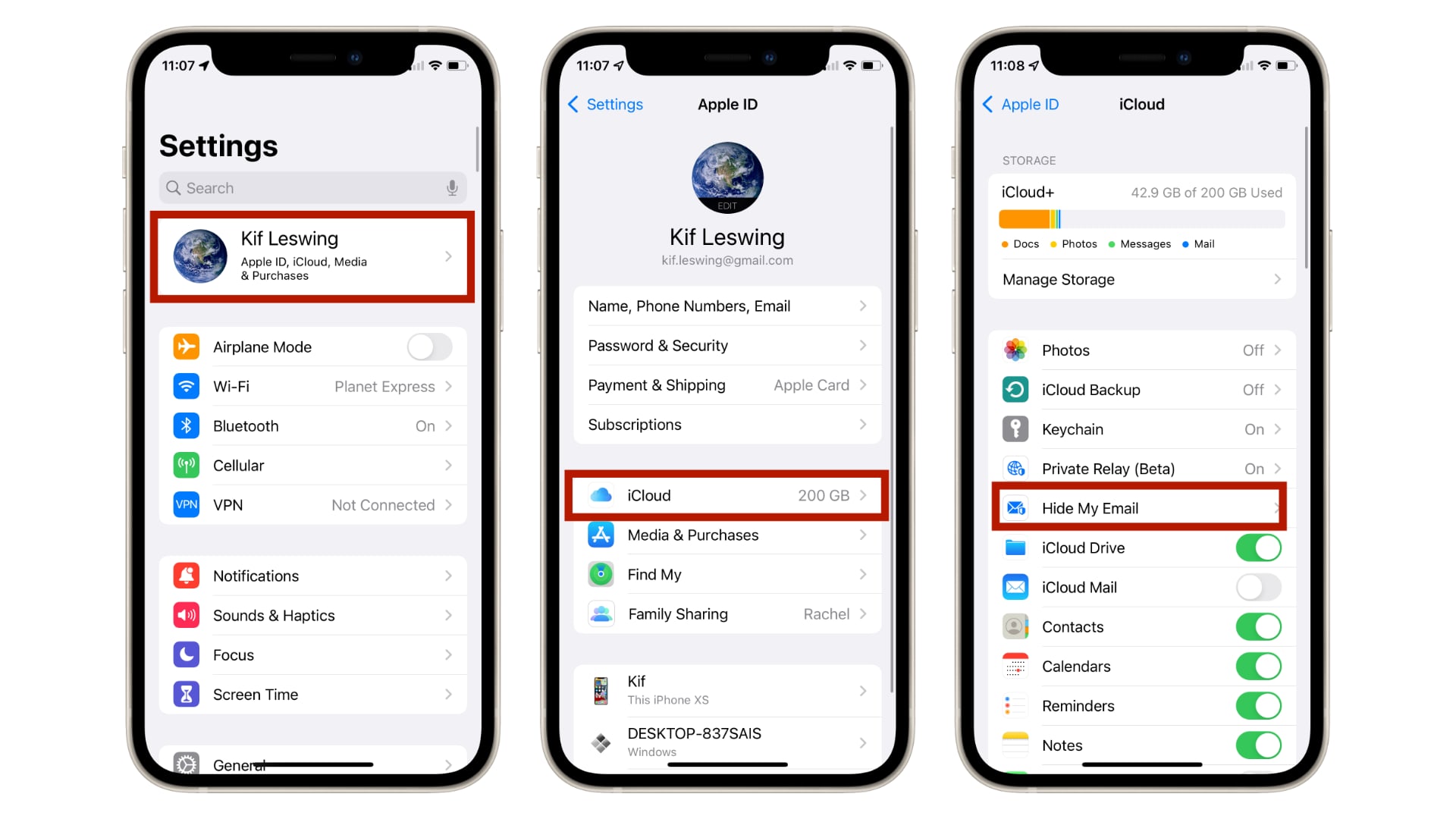 Steps to activate the “hide email” feature in the latest version of the “IOS 15” operating system