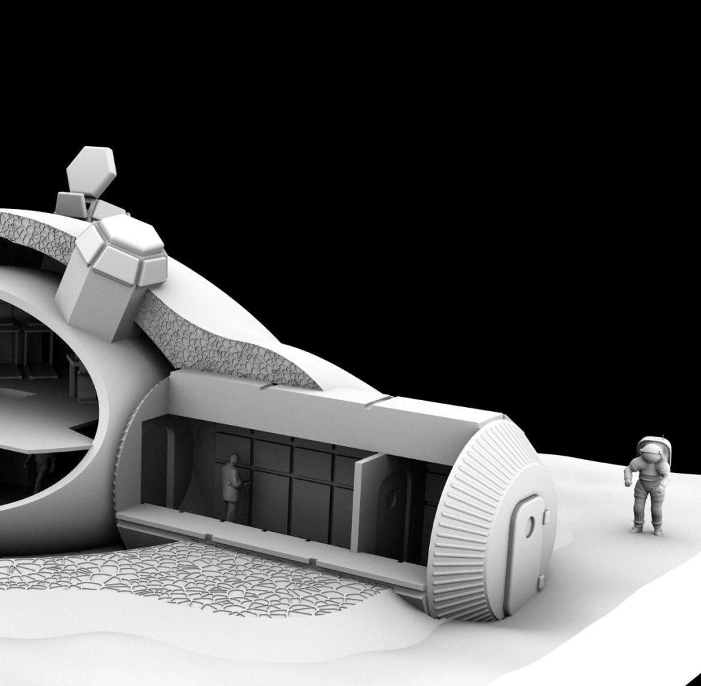 For ESA's 3D-printed lunar base concept, Foster + Partners created a dome design 