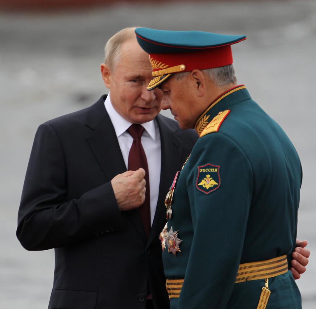 Vladimir Putin at a military parade