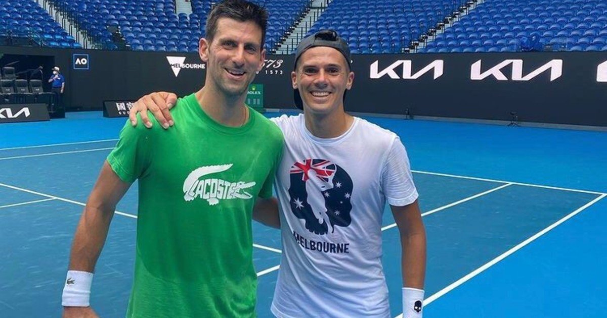 The Argentine trained with Djokovic in Australia